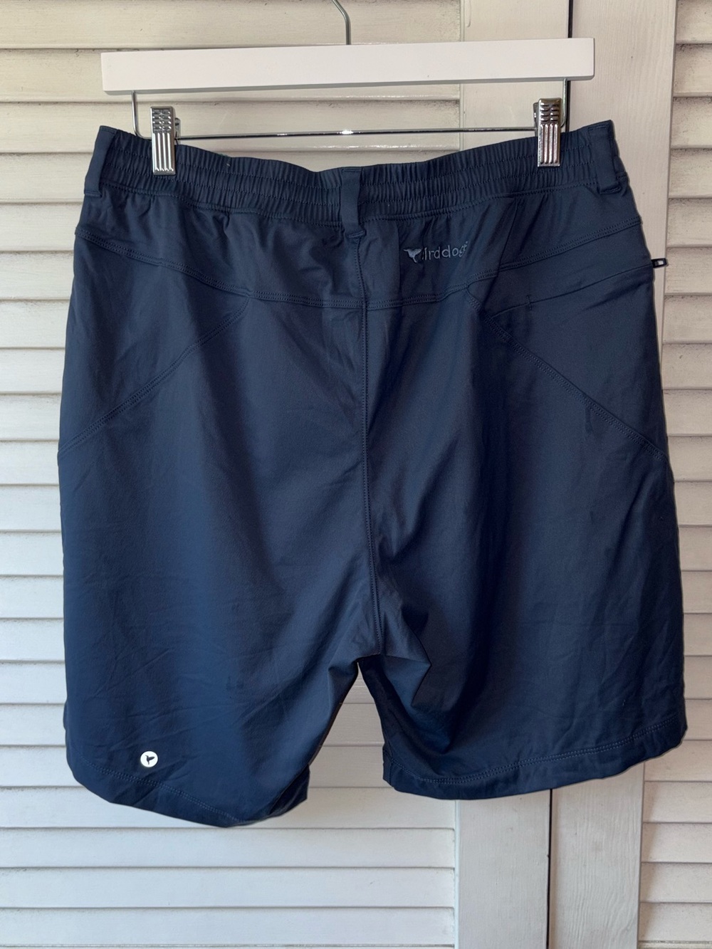 Birddogs 3-in-1 Khaki Shorts XL Long Flat Front Navy Teal Lined Performance - Picture 3 of 4